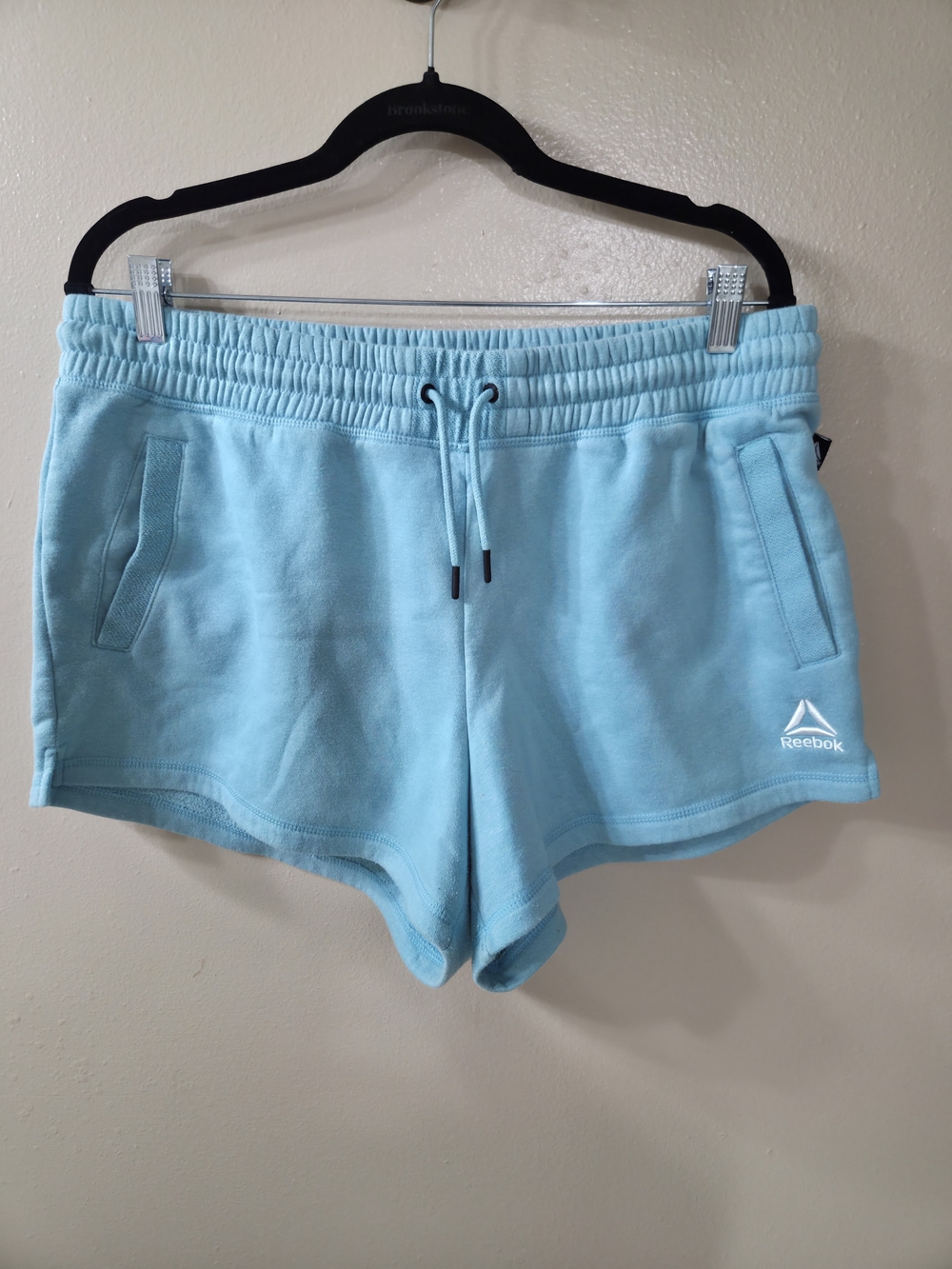 Reebok Women's Marine Blue Terry Drawstring Shorts